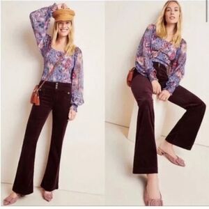 Anthropologie Pilcro High-Rise Bootcut Corduroy Pants